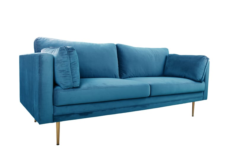 Boom Fløyelssofa 3-seter - Blå - Møbler - Sofaer - Sofa 3 seter