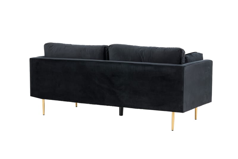 Boom Fløyelssofa 3-seter - Svart - Møbler - Sofaer - Sofa 3 seter