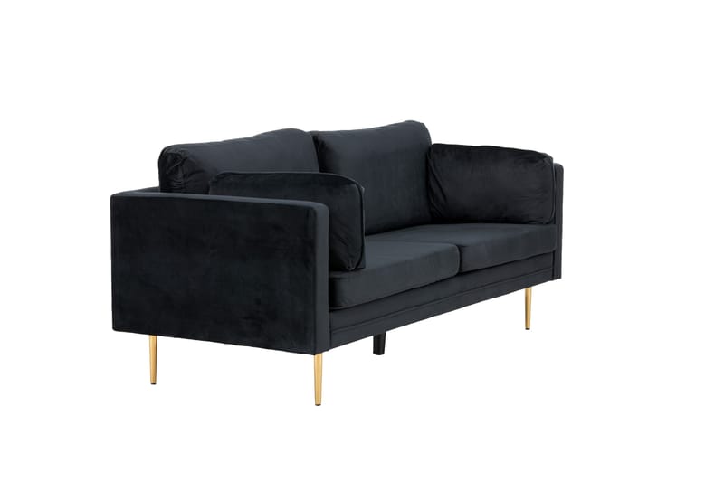 Boom Fløyelssofa 3-seter - Svart - Møbler - Sofaer - Sofa 3 seter