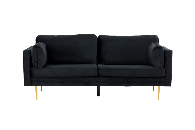 Boom Fløyelssofa 3-seter - Svart - Møbler - Sofaer - Sofa 3 seter