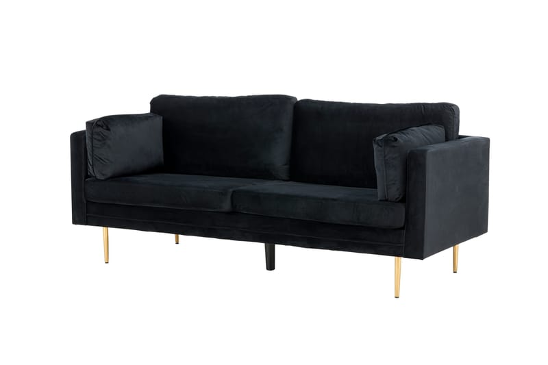 Boom Fløyelssofa 3-seter - Svart - Møbler - Sofaer - Sofa 3 seter