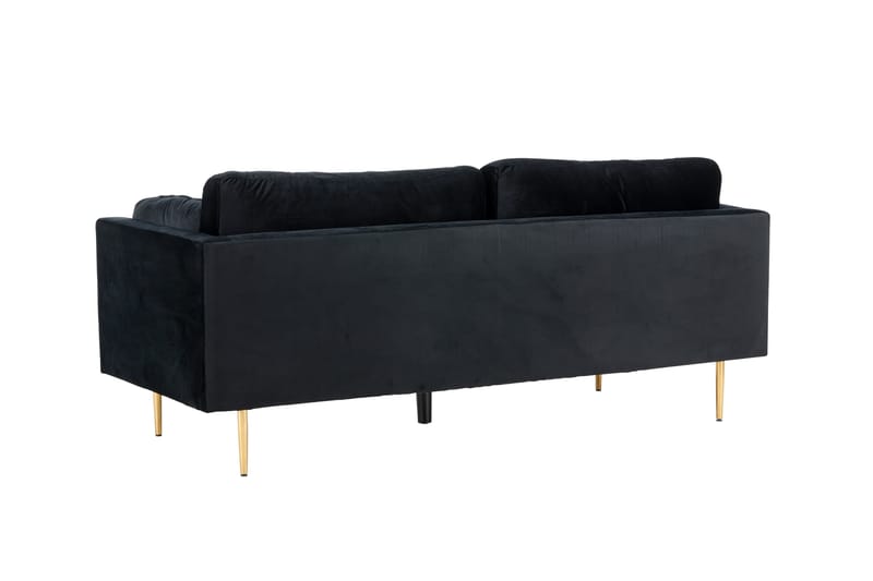 Boom Fløyelssofa 3-seter - Svart - Møbler - Sofaer - Sofa 3 seter