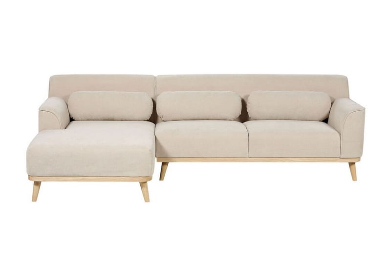 Bree Hjørnesofa 3-seter - Beige/Lyst tre - Møbler - Sofaer - Hjørnesofa