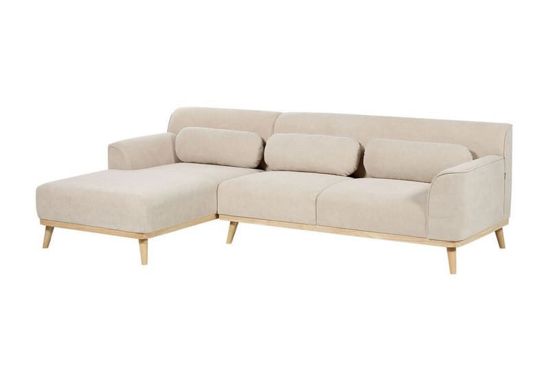 Bree Hjørnesofa 3-seter - Beige/Lyst tre - Møbler - Sofaer - Hjørnesofa