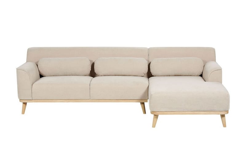 Bree Hjørnesofa 3-seter - Beige/Lyst tre - Møbler - Sofaer - Hjørnesofa