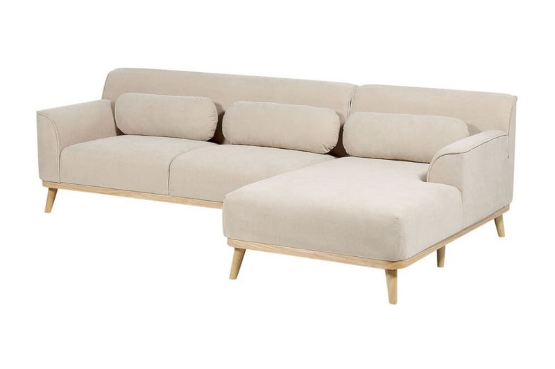 Bree Hjørnesofa 3-seter - Beige/Lyst tre - Møbler - Sofaer - Hjørnesofa