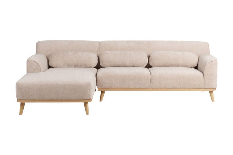 Bree Hjørnesofa 3-seter - Beige/Lyst tre - Møbler - Sofaer - Hjørnesofa