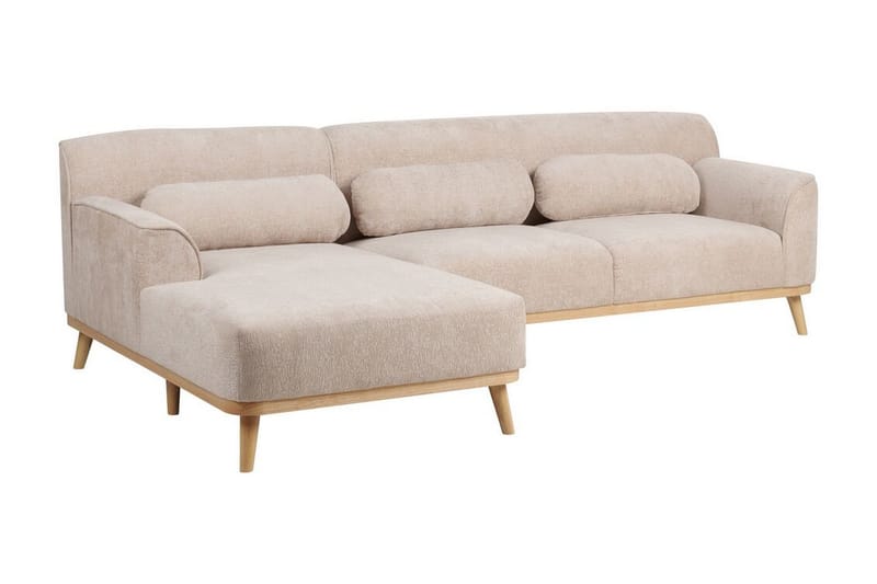 Bree Hjørnesofa 3-seter - Beige/Lyst tre - Møbler - Sofaer - Hjørnesofa