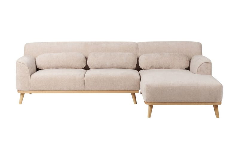 Bree Hjørnesofa 3-seter - Beige/Lyst tre - Møbler - Sofaer - Hjørnesofa