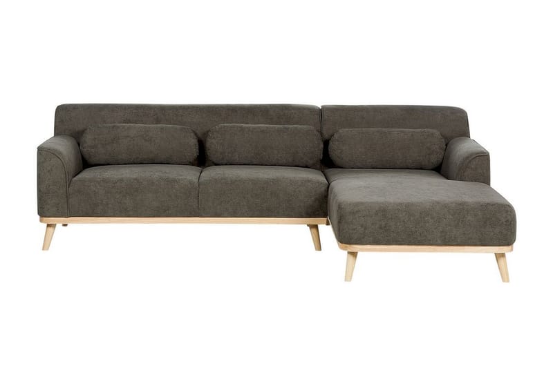 Bree Hjørnesofa 3-seter - Grønn/Lyst tre - Møbler - Sofaer - Hjørnesofa