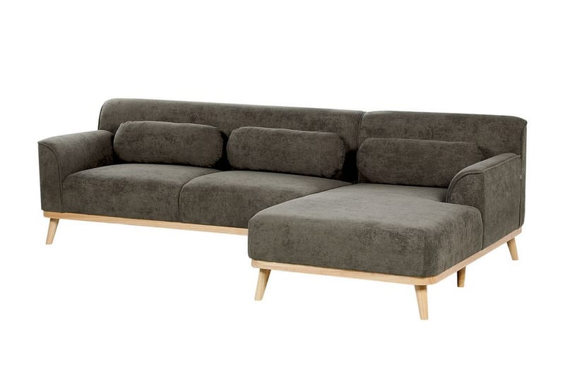 Bree Hjørnesofa 3-seter - Grønn/Lyst tre - Møbler - Sofaer - Hjørnesofa