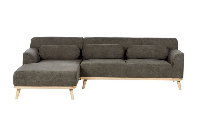 Bree Hjørnesofa 3-seter - Grønn/Lyst tre - Møbler - Sofaer - Hjørnesofa