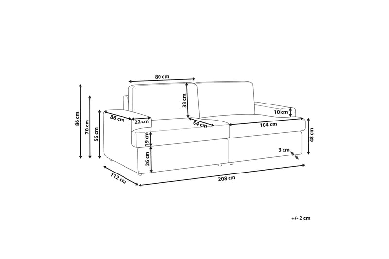 Brennan Sofa 3-seter - Brun - Møbler - Sofaer - Sofa 3 seter