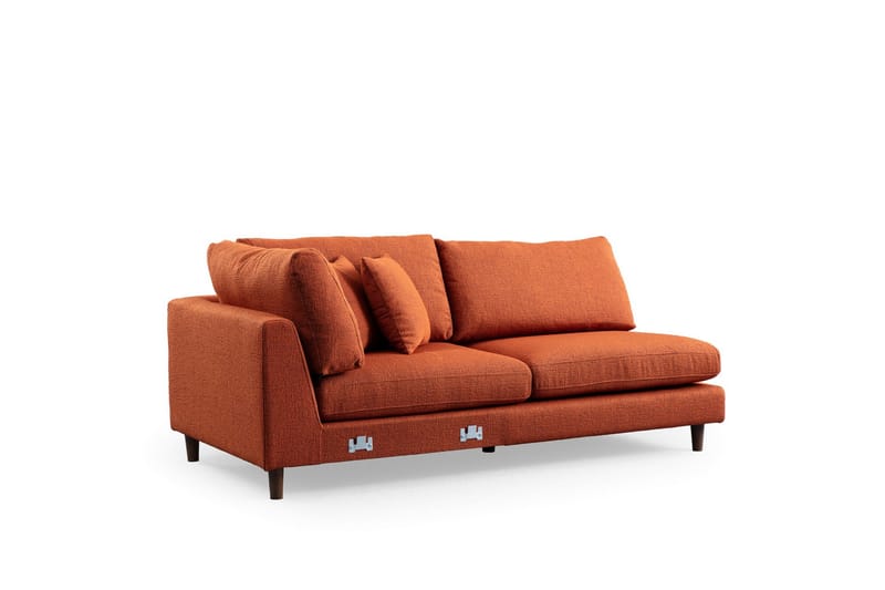 Brigid 4-seters Sofa med Divan - Oransje - Møbler - Sofaer - Sofa med sjeselong