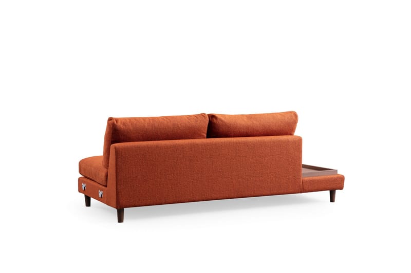 Brigid 4-seters Sofa med Divan - Oransje - Møbler - Sofaer - Sofa med sjeselong