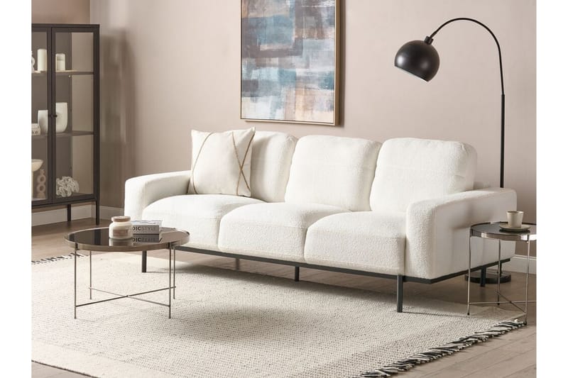 Bruna Sofa 3-seter - Hvit/Svart - Møbler - Sofaer - Sofa 3 seter