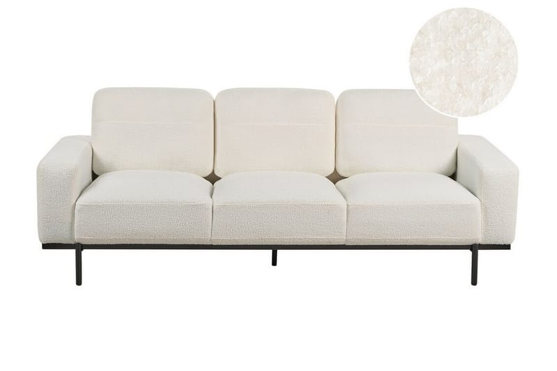 Bruna Sofa 3-seter - Hvit/Svart - Møbler - Sofaer - Sofa 3 seter