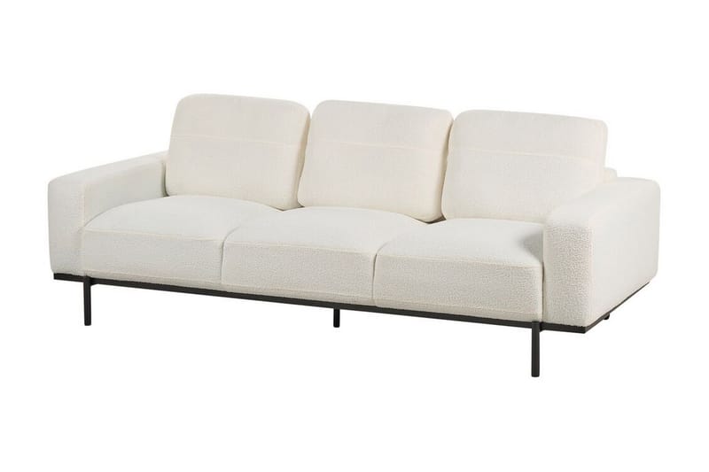 Bruna Sofa 3-seter - Hvit/Svart - Møbler - Sofaer - Sofa 3 seter