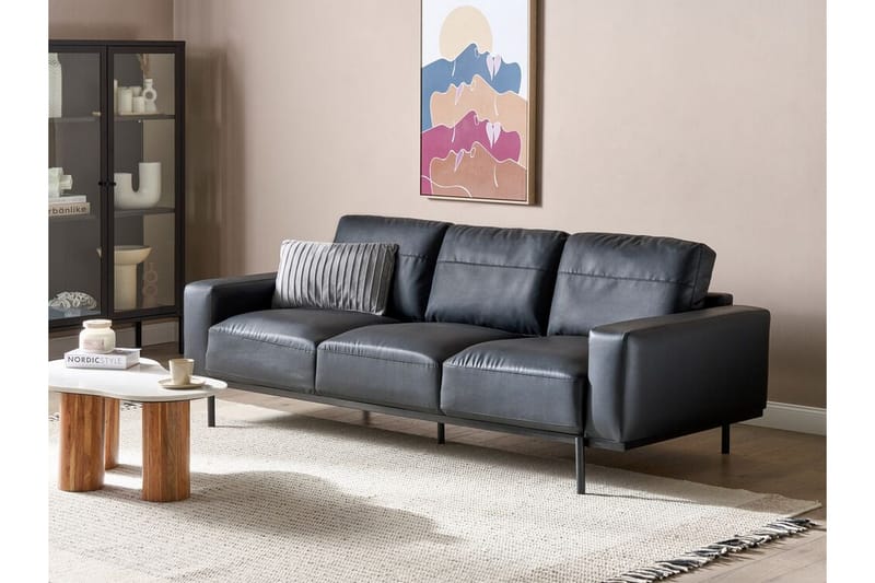 Bruna Sofa 3-seter - Svart - Møbler - Sofaer - Sofa 3 seter