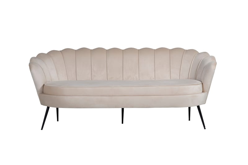 Calais 3-seter Sofa Fløyel - Beige - Møbler - Sofaer - Sofa 3 seter