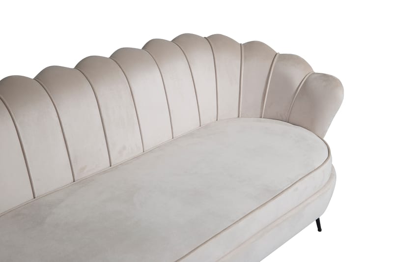 Calais 3-seter Sofa Fløyel - Beige - Møbler - Sofaer - Sofa 3 seter