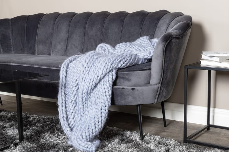 Calais 3-seter Sofa Fløyel - Mørk grå - Møbler - Sofaer - Sofa 3 seter