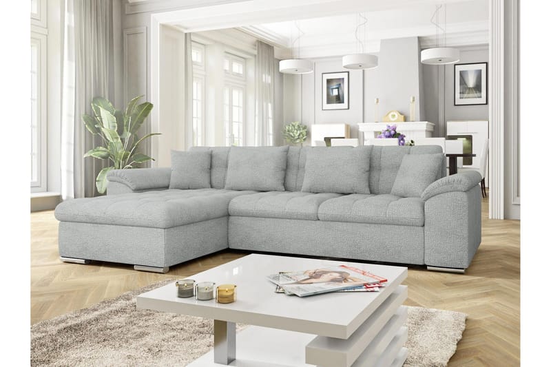 Camior Sofa med Divan 3-seter - Grå - Møbler - Sofaer - Sofa med sjeselong