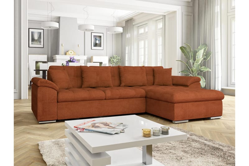 Camior Sofa med Divan 3-seter - Oransje - Møbler - Sofaer - Sofa med sjeselong