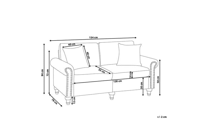 Cher Sofa 2-seter - Grå/Mørkt tre - Møbler - Sofaer - 2 seter sofa