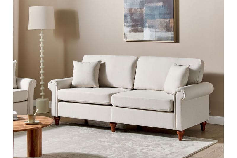 Cher Sofa 3-seter - Beige/Mørkt tre - Møbler - Sofaer - Sofa 3 seter