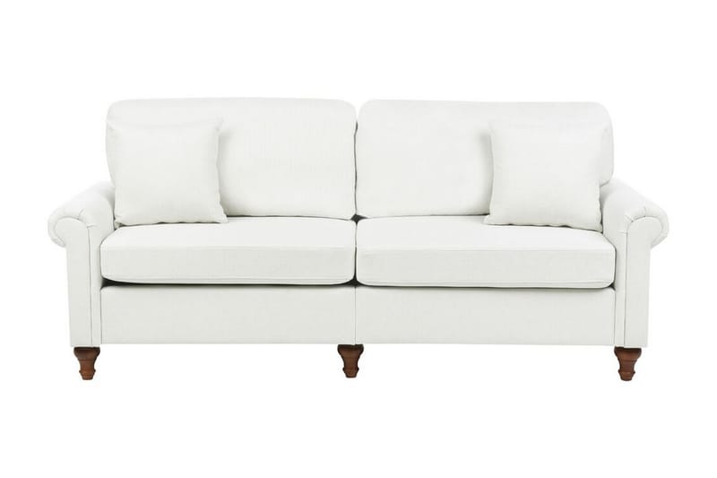 Cher Sofa 3-seter - Hvit/Mørkt tre - Møbler - Sofaer - Sofa 3 seter