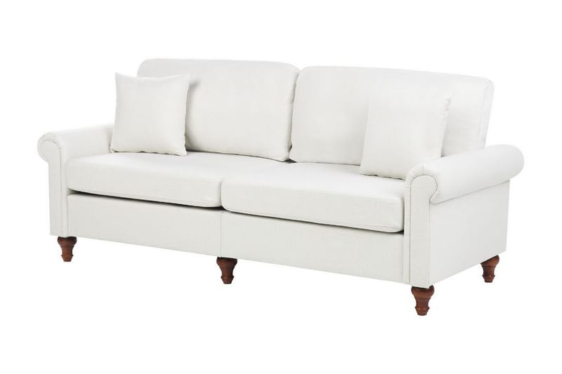 Cher Sofa 3-seter - Hvit/Mørkt tre - Møbler - Sofaer - Sofa 3 seter