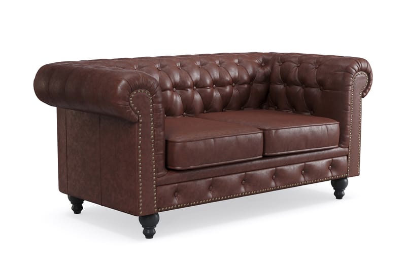 Chesterfield Deluxe 2-seters Sofa - Mørk brun - Møbler - Sofaer - 2 seter sofa