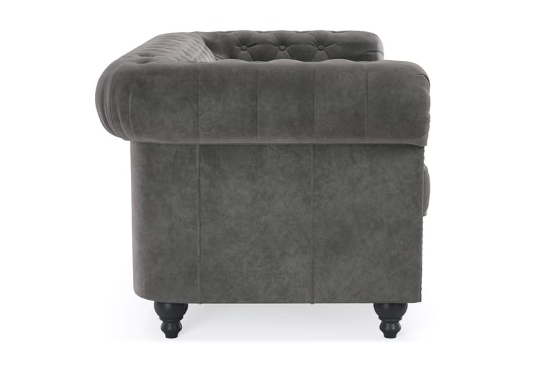 Chesterfield Deluxe 2-seters Sofa - Mørkegrå - Møbler - Sofaer - 2 seter sofa