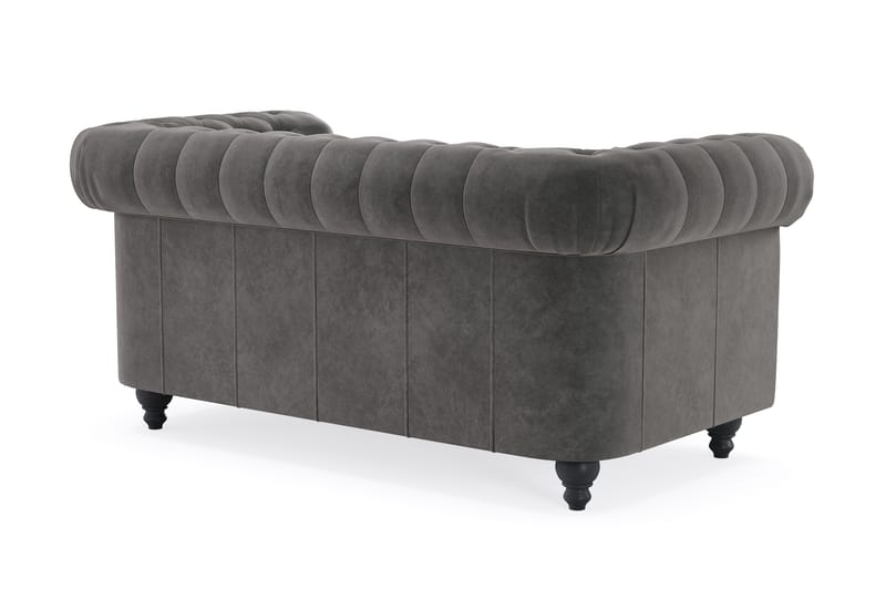 Chesterfield Deluxe 2-seters Sofa - Mørkegrå - Møbler - Sofaer - 2 seter sofa