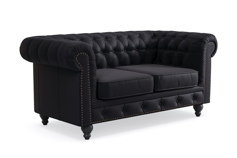 Chesterfield Deluxe 2-seters Sofa - Svart - Møbler - Sofaer - 2 seter sofa