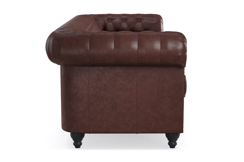 Chesterfield Deluxe 3-seter Sofa - Mørk brun - Møbler - Sofaer - Sofa 3 seter