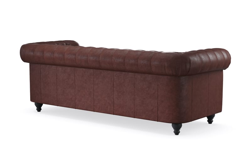 Chesterfield Deluxe 3-seter Sofa - Mørk brun - Møbler - Sofaer - Sofa 3 seter