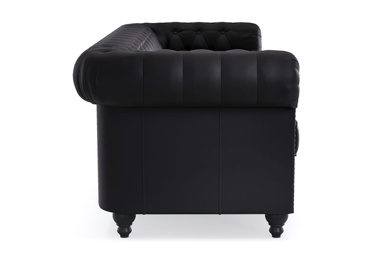 Chesterfield Deluxe 3-seter Sofa - Svart - Møbler - Sofaer - Sofa 3 seter