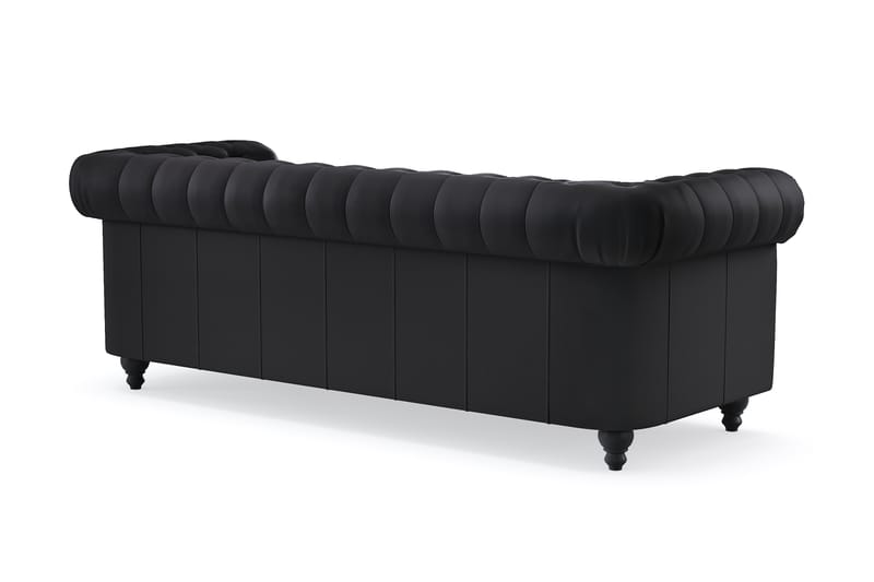 Chesterfield Deluxe 3-seter Sofa - Svart - Møbler - Sofaer - Sofa 3 seter