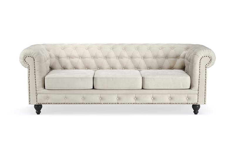 Chesterfield Deluxe 3-seters Sofa - Beige - Møbler - Sofaer - Sofa 3 seter