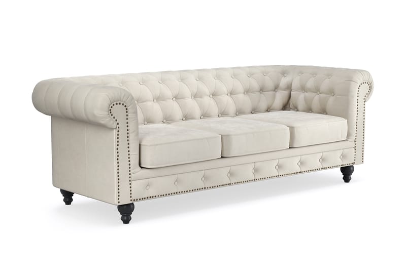 Chesterfield Deluxe 3-seters Sofa - Beige - Møbler - Sofaer - Sofa 3 seter