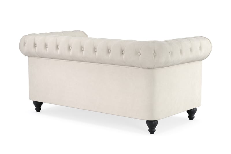 Chesterfield Lyx 2-seter Sofa - Beige Fløyel - Møbler - Sofaer - 2 seter sofa