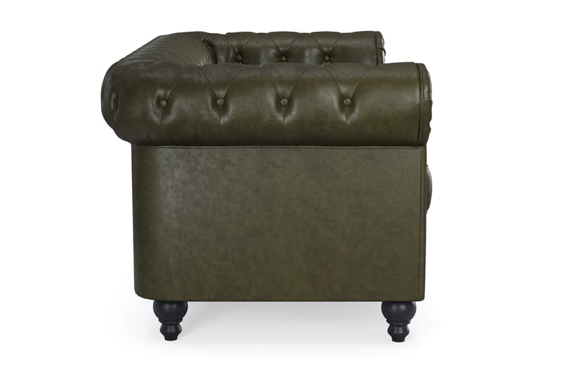 Chesterfield Lyx 2-seter Sofa - Mørkegrønn PU - Møbler - Sofaer - 2 seter sofa