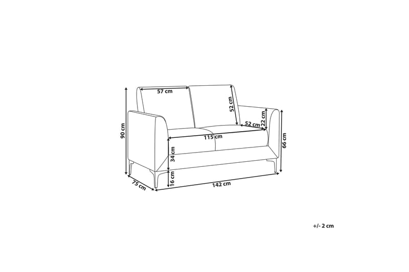 Chet Sofa 2-seter - Grå/Svart - Møbler - Sofaer - 2 seter sofa