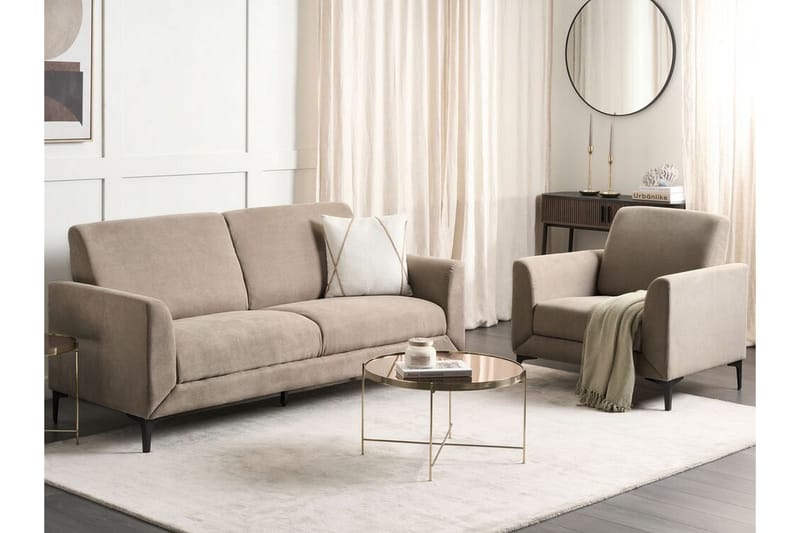 Chet Sofa 3-seter - Beige/Svart - Møbler - Sofaer - Sofa 3 seter