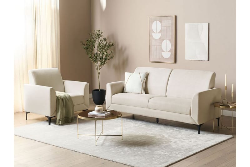 Chet Sofa 3-seter - Beige/Svart - Møbler - Sofaer - Sofa 3 seter