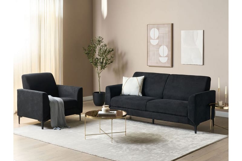 Chet Sofa 3-seter - Svart - Møbler - Sofaer - Sofa 3 seter