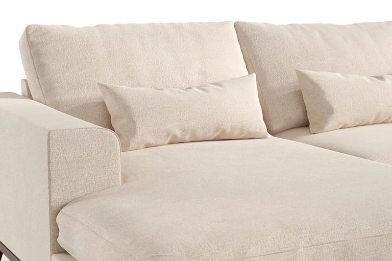 Copenhagen Stor U Sofa Fløyel med Divan og Sjeselong Høyre - Beige - Møbler - Sofaer - U-sofa