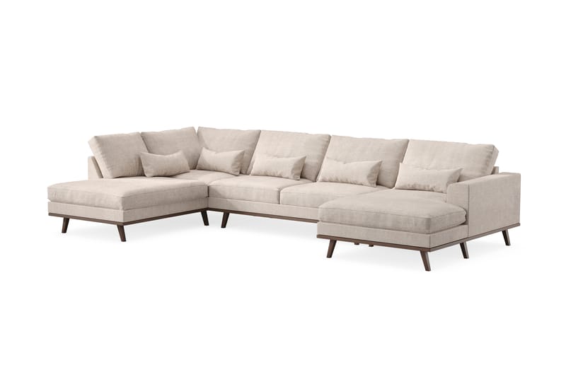 Copenhagen Stor U Sofa med Divan og Sjeselong Venstre - Beige - Møbler - Sofaer - U-sofa